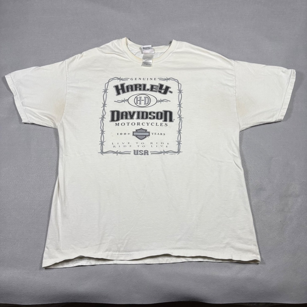 Harley-Davidson Barbed Wire San Francisco T-Shirt White XL Vintage 2005 H-D